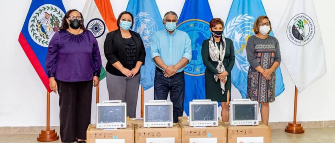  Health equipment was donated to the Government of Belize through the India-UN Development Partnership Fund. Handing over ceremony was held on 1st November 2021 where Honorary Consul General of India represented the Government of India.