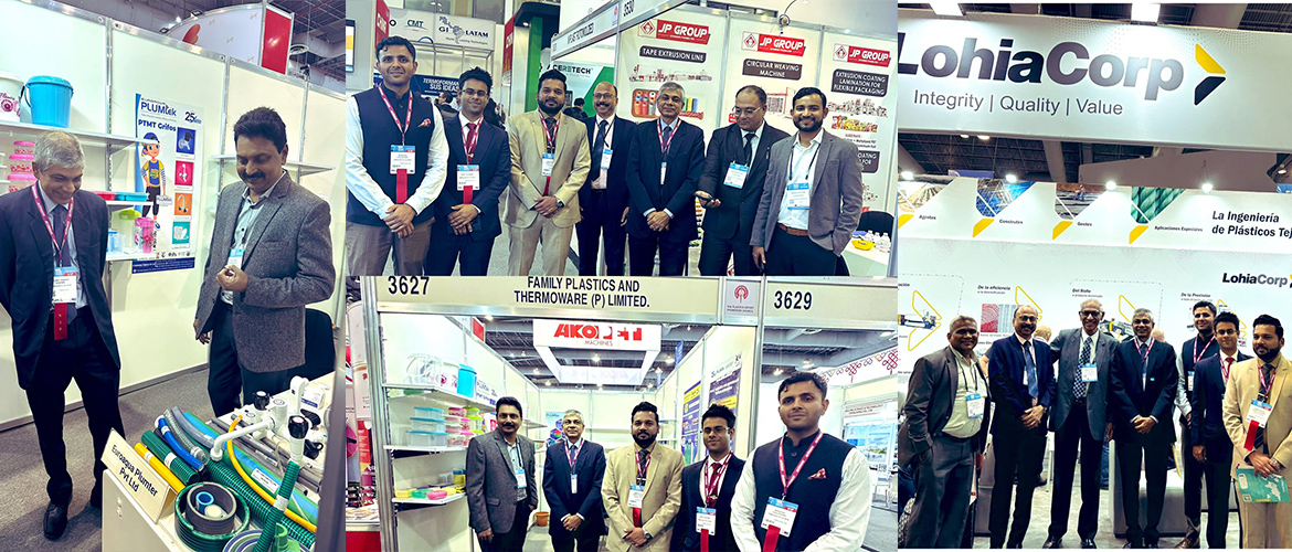  <div style="color: #fff; font-weight: 600; font-size: 1.5em;">
<p style="font-size: 13.8px;">Amb. Pankaj Sharma and embassy officials visited the India Pavilion at Expo Plastimagen 2023. 
    We are proud to see increasing number of Indian plastic industries participating in this important annual Expo held in Mexico with plastics becoming an emerging sector of bilateral trade between the two countries.

    Amb. Pamkaj Sharma and embassy officials interacted with the Indian businesses present at the expo and assured all support in their future endeavors. 
    We commend Plexconcil for their work in promoting the interests of Indian plastic industries in India & abroad.
<br /><span style="text-align: center;">07.11.2023</span></p>
</div>