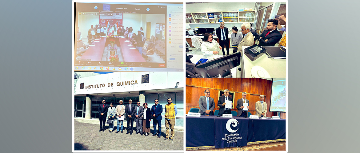  <div style="fcolor: #fff; font-weight: 600; font-size: 1.5em;">
<p style="font-size: 13.8px;">
In continuation of strong academic collaborations between India & Mexico, another MoU was signed between UNAM's Institute of Chemistry and India's Doon University. 

Such agreements will further enhance research, academic exchanges,  scholarship programs & benefit our academic communities. 

<br /><span style="text-align: center;">27 March 2023</span></p>
</div>