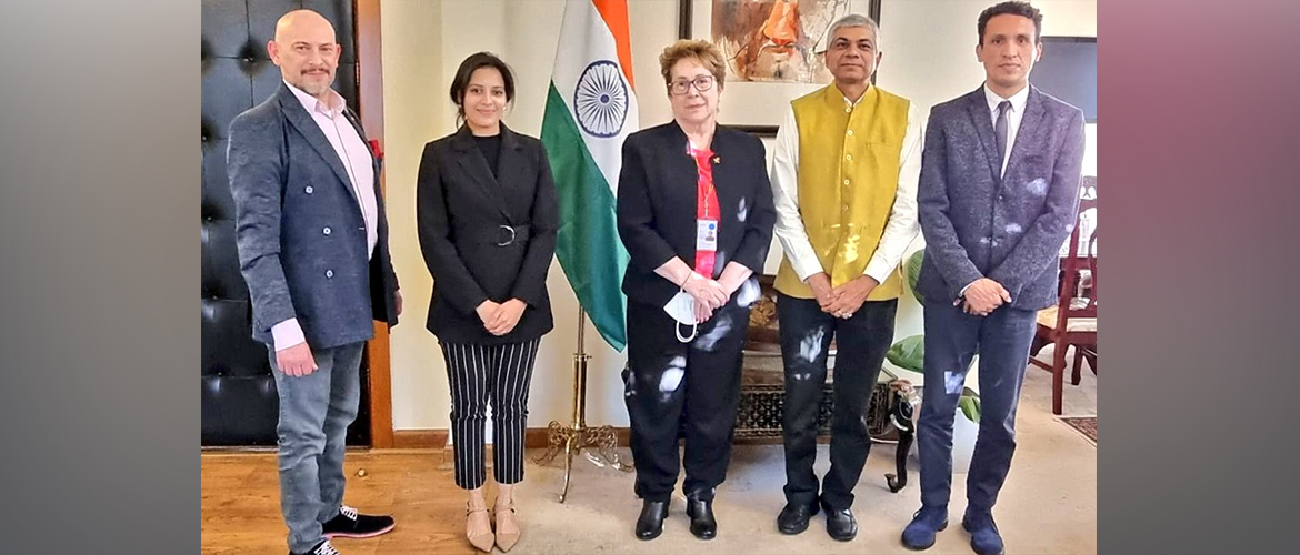  <div style="fcolor: #fff; font-weight: 600; font-size: 1.5em;">
<p style="font-size: 13.8px;">Held a follow up meeting at the Embassy premises with senior officials from Mexican Space Agency AEM to discuss bilateral space cooperation between AEM and  ISRO - Indian Space Research Organisation

<br /><span style="text-align: center;">10 November 2022</span></p>
</div>