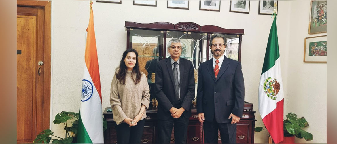  <div style="fcolor: #fff; font-weight: 600; font-size: 1.5em;">
<p style="font-size: 13.8px;">Ambassador Pankaj Sharma and Second Secretary Ms.Vallari Gaikwad held a meeting with the Vice President of the Hoskinson Group LLC, Mr. Gustavo Solórzano, & discussed their possible investments & technology transfer to NCT, Delhi, for producing clean energy from urban solid waste. 


<br /><span style="text-align: center;">24 June 2022</span></p>
</div>


