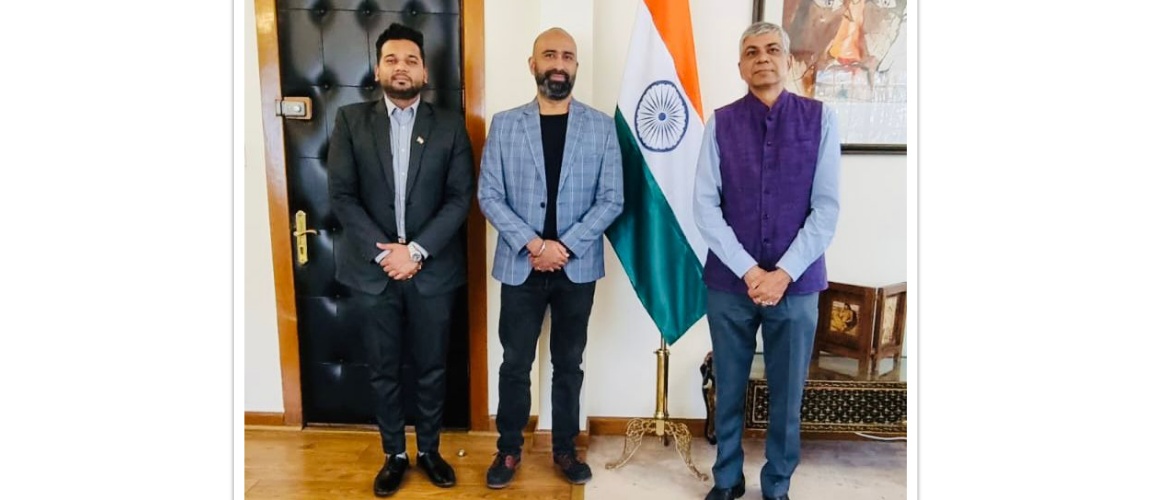  <div style="fcolor: #fff; font-weight: 600; font-size: 1.5em;">
<p style="font-size: 13.8px;">Ambassador Pankaj Sharma met Mr.Amit Chawla,Director of Luxury Living, an Indian travel company.
India & Mexico with its rich history, culture & natural diversity offer immense tourism potential. Discussed the possibilities of utilizing this potential and increasing tourism between the two countries.
<br /><span style="text-align: center;">04 May 2023</span></p>
</div>