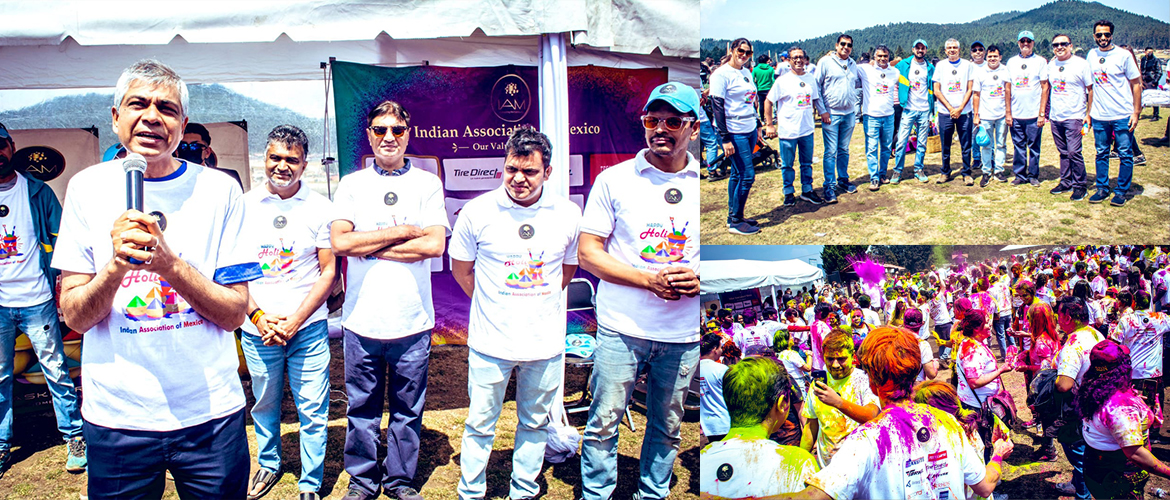  <div style="fcolor: #fff; font-weight: 600; font-size: 1.5em;">
<p style="font-size: 13.8px;">
Ambassador Pankaj Sharma celebrated the holi festival organized by Indian Association of Mexico at the La Marquesa.

More than 500 members of Indian diaspora and friends from Mexico came together on this joyful occasion to celebrate with music, dance and colors
<br /><span style="text-align: center;">12 March 2023</span></p>
</div>
