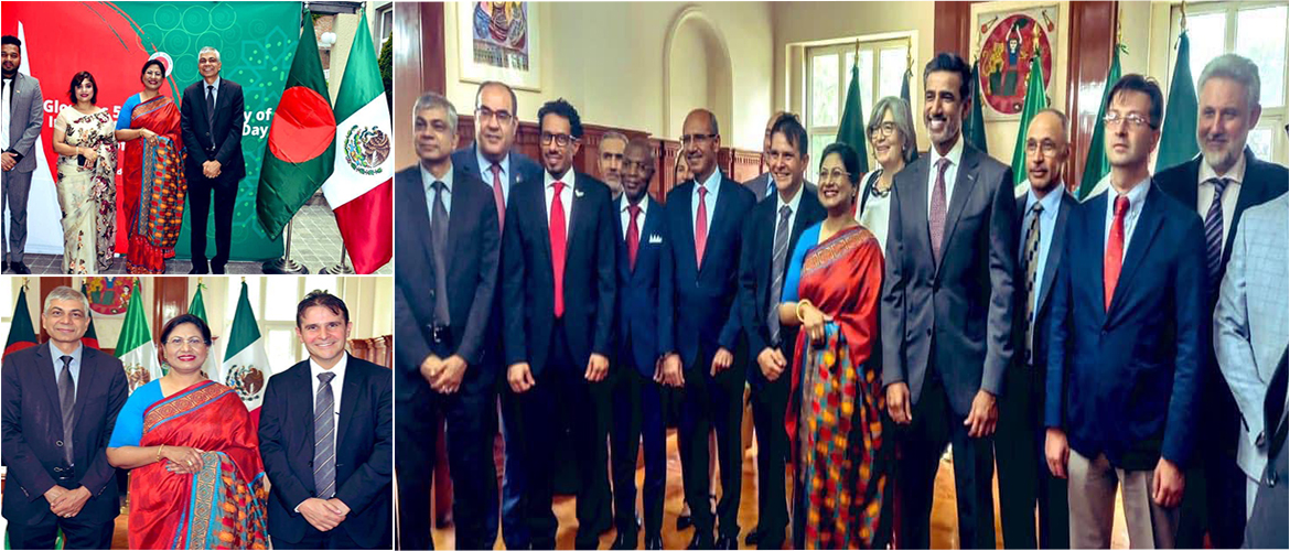  <div style="fcolor: #fff; font-weight: 600; font-size: 1.5em;">
<p style="font-size: 13.8px;">Ambassador Pankaj Sharma attended the National Day reception at Bangladesh Embassy in Mexico to celebrate 52nd anniversary of independence of Bangladesh.

<br /><span style="text-align: center;">28 April 2023</span></p>
</div>