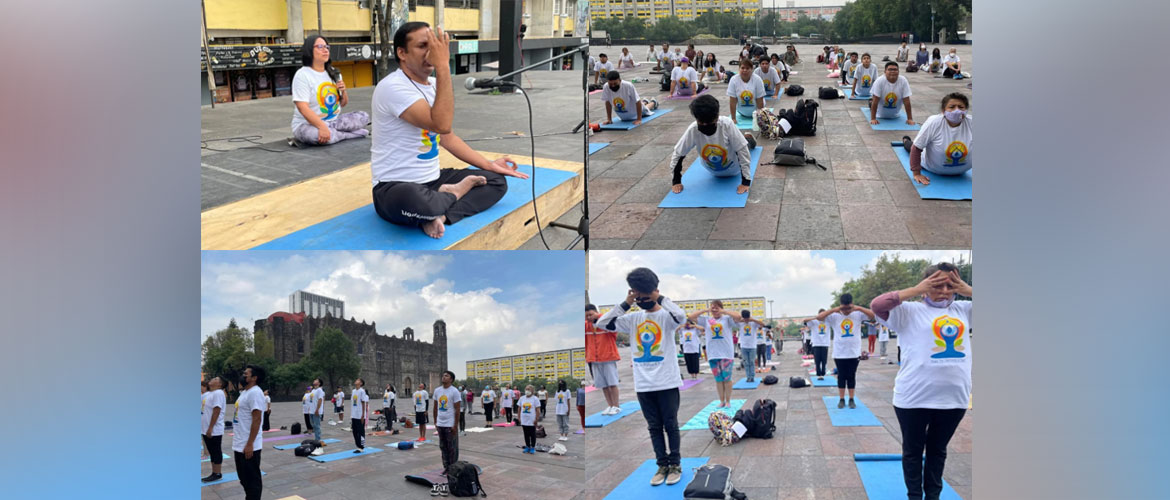  <div style="fcolor: #fff; font-weight: 600; font-size: 1.5em;">
<p style="font-size: 13.8px;">International Day of Yoga 2022!

The week long celebrations have started with yoga practice yesterday at Plaza de las tres culturas, Alcadia Cuauhtemoc  


<br /><span style="text-align: center;">14 June 2022</span></p>
</div>

