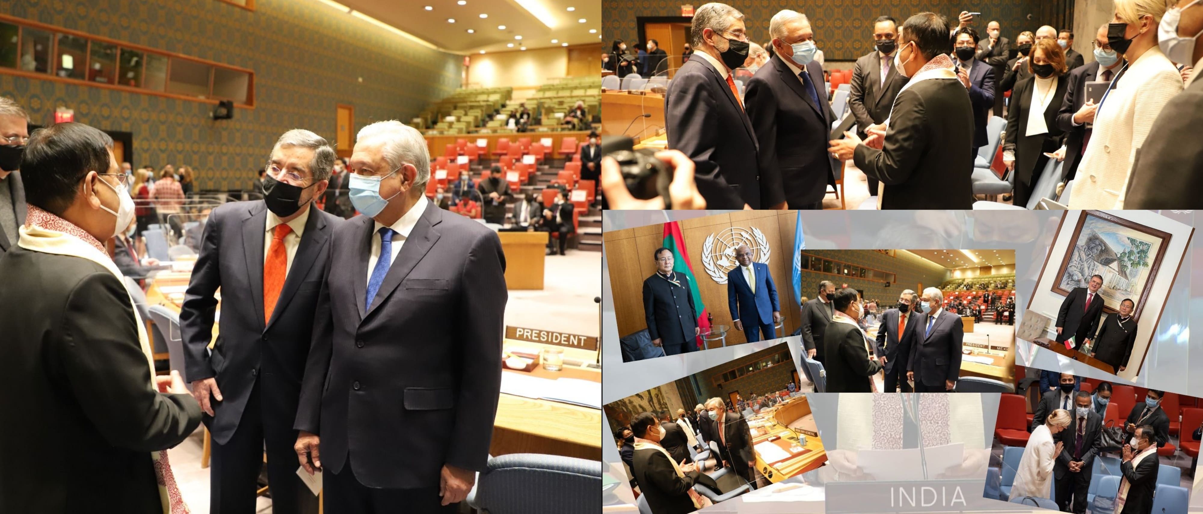  India's Minister of State for External Affairs Dr.Rajkumar Ranjan Singh met President of Mexico H.E. Andres Manual Lopez Obrador on sidelines of UNSC session. Also, he had a bilateral meeting with Foreign Minister of Mexico H.E. Marcelo Ebrard. 