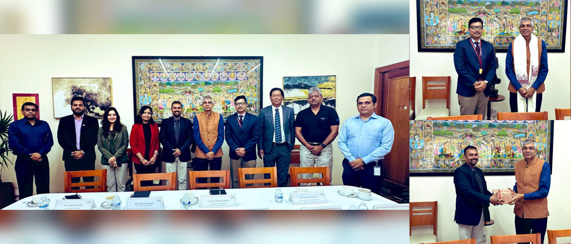  <div style="fcolor: #fff; font-weight: 600; font-size: 1.5em;">
<p style="font-size: 13.8px;">Amb. Pankaj Sharma and embassy officials held a meeting with Dir. Ministry of Micro, Small and Medium Enterprises, Government of India  Vinamra Mishra, Dir. Ministry of Heavy Industries , Government of India  Rajnesh Singh, Representatives from UNIDO  & ACMA India. This delegation is visiting México to study the Automotive industry. Considering the importance of this sector, the exchange of info was insightful.

<br /><span style="text-align: center;">24 May 2023</span></p>
</div>