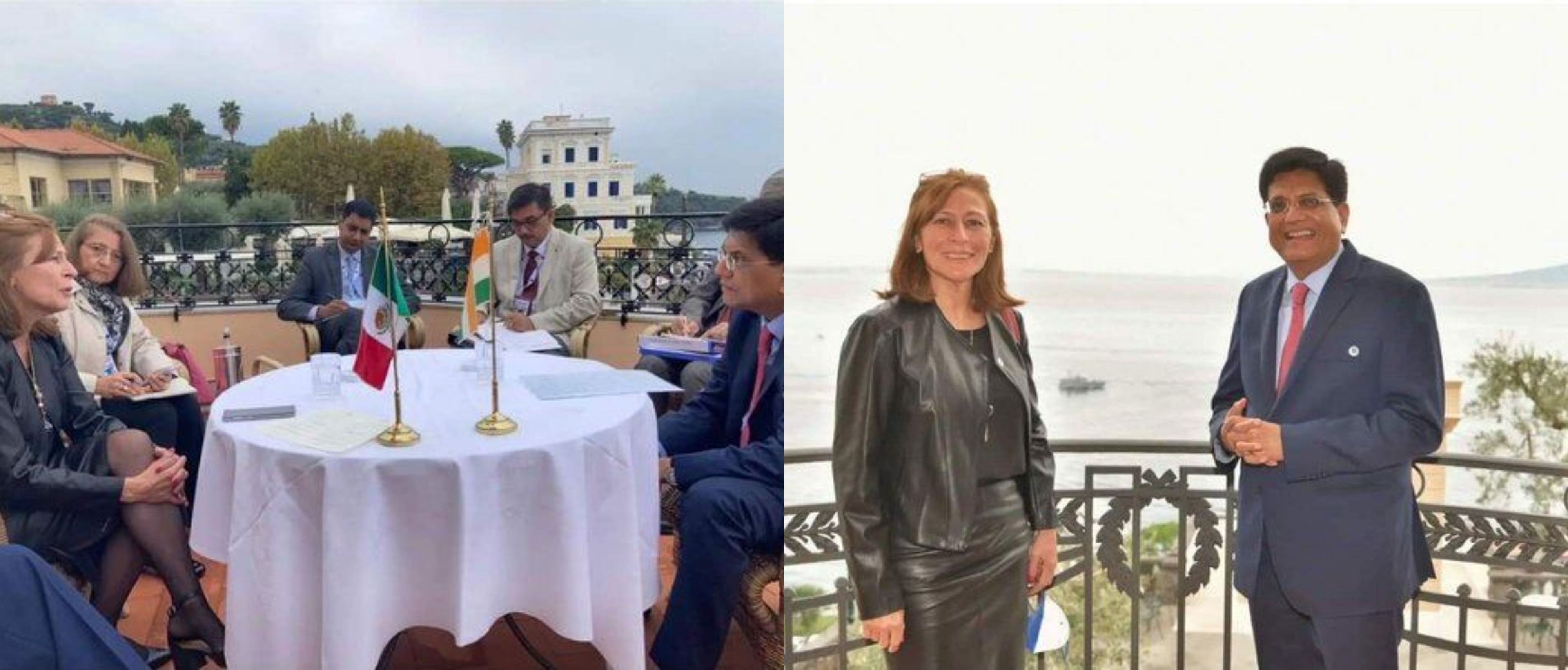  India's Minister of Commerce and Industry Shri. Piyush Goyal  met Mexico's Secretary of Economy Ms.Tatiana Clouthier  in Italy before the G20 Trade Minister's Meeting on 11th October 2021