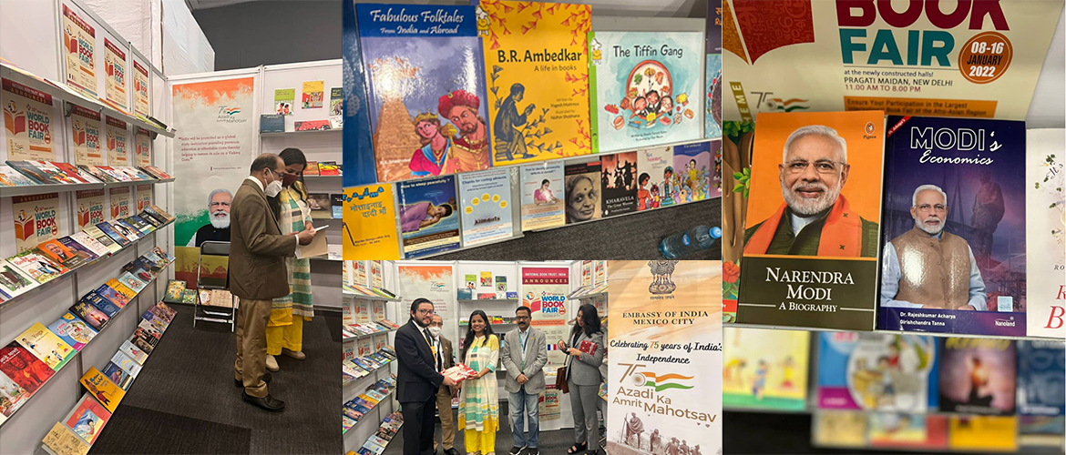  Cd'A Ms.Juhi Rai attended Guadalajara International Book Fair. There is a book corner set up which had collections of literary works published by National Book Trust