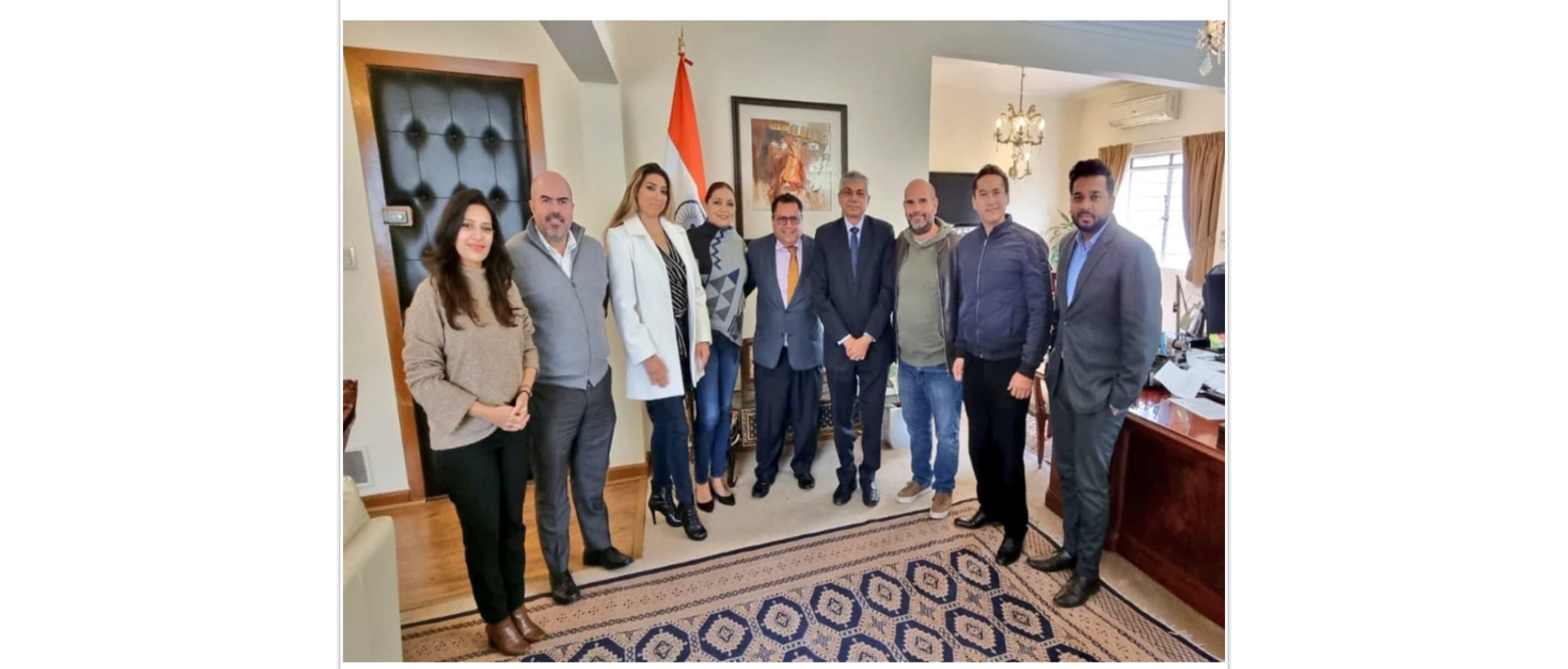  <div style="fcolor: #fff; font-weight: 600; font-size: 1.5em;">
<p style="font-size: 13.8px;">Ambassador Pankaj Sharma and Embassy officials met with the President of the World Summit of Knowledge & the International College of Professionals-Mr. Omar Alcántara & his team, as well as with Mr. Santiago Orendain.

Discussed collaborations in organizing a business-cum-cultural event in November 2022.


<br /><span style="text-align: center;">11 October 2022</span></p>
</div>