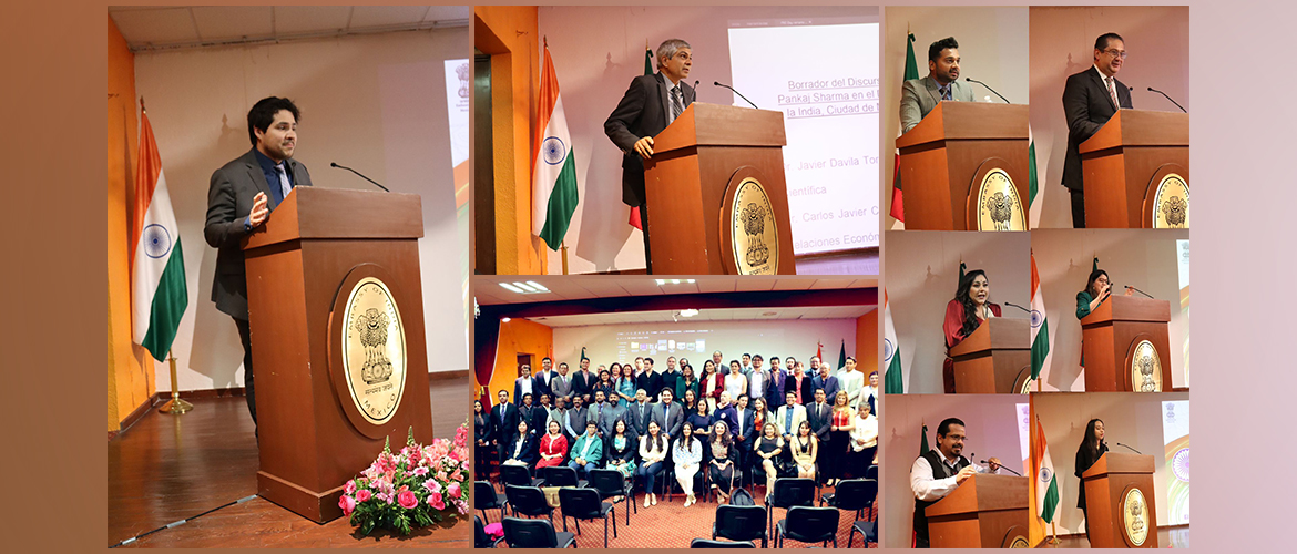  <div style="fcolor: #fff; font-weight: 600; font-size: 1.5em;">
<p style="font-size: 13.8px;">
India-Mexico capacity building partnership is reinforced through ITEC !Several dignitaries from AMEXCID and other Govt. agencies, ITEC alumni and representatives of prominent Mexican Universities attended the ITEC Day celebrations at the Embassy of India, Mexico City. The ITEC alumni shared their experiences and suggestions about the ITEC courses and their stay in India.
Amb. Pankaj Sharma highlighted the importance of ITEC courses and called it as India’s commitment to enhance our strong bond of friendship with Mexico through capacity building.


<br /><span style="text-align: center;">24 March 2023</span></p>
</div>